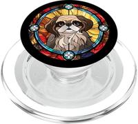 Vitrail Pekinois en Forme de Chien PopSockets PopGrip pour MagSafe