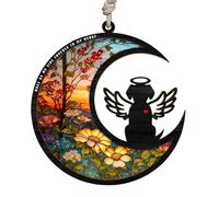 Vitrail pour chat, chat commémoratif pour animaux de compagnie, décoration spéciale réfléchie, décoration de chat, décoration de vitrail commémorative, statue commémorative de chats pour décoration