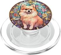 Vitrail pour Chien de Poméranie PopSockets PopGrip pour MagSafe