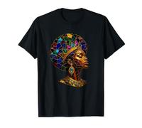 Vitrail Reine Africaine Beauté Afrocentrique T-Shirt