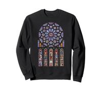 Vitrail Rosace cathédrale de Chartres France Art Sweatshirt