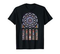 Vitrail rosace cathédrale de Chartres France Art T-Shirt