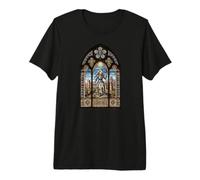 Vitrail Sainte Jeanne d'arc T-Shirt Haut de Gamme