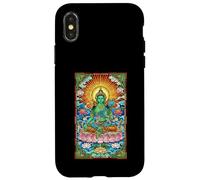 Vitrail Vert Tara Bouddha Mantra Bouddhisme Coque pour iPhone X/XS