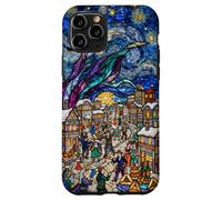 Vitrail Vintage Van Gogh Nuit étoilée Mardi Gras Coque pour iPhone 11 Pro