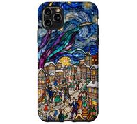 Vitrail Vintage Van Gogh Nuit étoilée Mardi Gras Coque pour iPhone 11 Pro Max