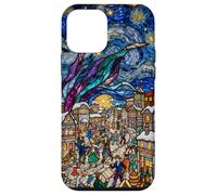 Vitrail Vintage Van Gogh Nuit étoilée Mardi Gras Coque pour iPhone 12 Mini