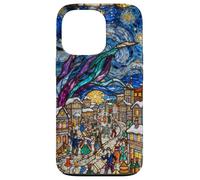 Vitrail Vintage Van Gogh Nuit étoilée Mardi Gras Coque pour iPhone 13 Pro