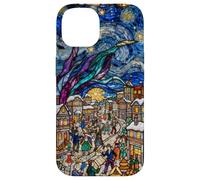 Vitrail Vintage Van Gogh Nuit étoilée Mardi Gras Coque pour iPhone 14
