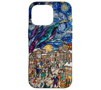 Vitrail Vintage Van Gogh Nuit étoilée Mardi Gras Coque pour iPhone 16 Pro