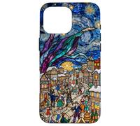 Vitrail Vintage Van Gogh Nuit étoilée Mardi Gras Coque pour iPhone 16 Pro Max