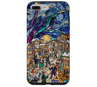 Vitrail Vintage Van Gogh Nuit étoilée Mardi Gras Coque pour iPhone 7 Plus/8 Plus