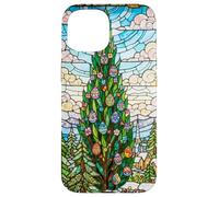 Vitrail Vintage Van Gogh Nuit étoilée Pâques Coque pour iPhone 15