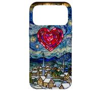 Vitrail Vintage Van Gogh Nuit étoilée Saint-Valentin Coque pour iPhone 17 Pro Max