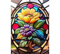Vitraux Et Fleurs Affiche Étain Drôle Métallique Panneau Rétro Métal Tôle Signe Pour Maison Bar Pub Salon M