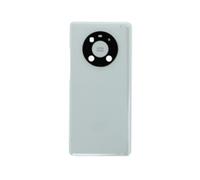 Vitre arrière avec Adhésif + Lentille camera + support pour Huawei Mate 40 Pro Blanc + Logo