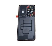 Vitre arrière avec Adhésif + Lentille camera + support pour Huawei P50 Pro Bleu + Logo