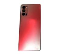 Vitre arrière avec Adhésif + Lentille camera + support pour Oppo Reno4 Pro 5G CPH2089 Rouge + Logo