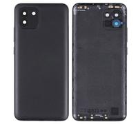 Vitre arrière avec Adhésif + Lentille camera + support pour Samsung Galaxy A03 A035 A035G 166mm Noir + Logo