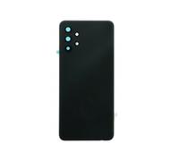 Vitre arrière avec Adhésif + Lentille camera support pour Samsung Galaxy A32 5G Noir + Logo