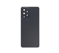 Vitre arrière avec Adhésif + Lentille camera support pour Samsung Galaxy A33 5G A336 Noir + Logo