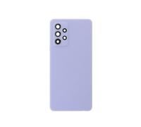 Vitre arrière avec Adhésif + Lentille camera support pour Samsung Galaxy A52 A525/A52 5G/A52s 5G A528 Violet + Logo