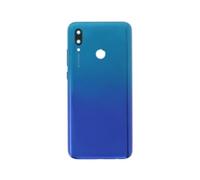 Vitre arrière avec Lentille camera + support pour Huawei P smart 2019 Bleu + Logo