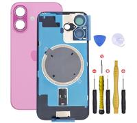 Vitre Arriere avec Plaque pour iPhone 16 Plus Rose Pink +Aimants et autocollant
