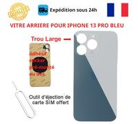 Vitre arrière - COJOY - iPhone 13 Pro - Verre avec adhésif - Trous caméras larges - Outil SIM inclus