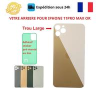VITRE ARRIERE COMPATIBLE IPHONE 11 PRO MAX OR ADHESIF GROS TROU
