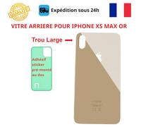 VITRE ARRIERE COMPATIBLE IPHONE XS MAX OR ADHESIF GROS TROU