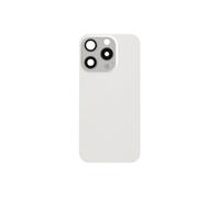 Clappio Vitre arrière Complète pour iPhone 15 Pro avec Blanc