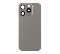 Clappio Vitre arrière Complète pour iPhone 15 Pro avec Gris