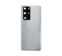 Vitre Arrière Couvercle Batterie Remplacement avec Lentille de Caméra pour Huawei P40 Pro Bleu/Argent/Noir/Or + adhésif et Kit outils (Argenté)