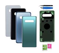 Vitre arrière de Cache Batterie Remplacement Compatible pour Samsung Galaxy S10e Noir/Blanc/Bleu/Vert+ adhésif et Kit Outils (Noir)