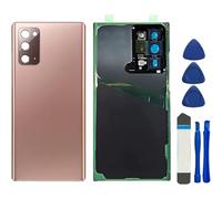 Vitre arrière de rechange pour Samsung Galaxy Note 20 Ultra N986U, tous les supports de porte avec objectif d'appareil photo préinstallé, tous les kits adhésifs et d'outils de réparation (bronze