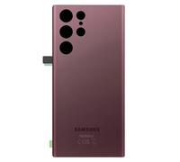 Vitre arrière de remplacement pour Samsung Galaxy S22 Ultra Bordeaux
