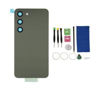 Vitre arrière de remplacement premium pour Samsung Galaxy S23 avec objectif de caméra et adhésif pré-installé. Kit d'outils complet inclus.