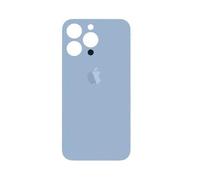 Vitre Arrière Iphone 13 Pro Max Bleu Face Arrière Adhésif Big Hole Logo Neuf