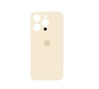 Vitre Arrière Iphone 14 Pro Max Gold Or Face Arrière Big Hole Logo