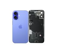 Vitre Arrière pour iPhone 16 Plus Bleu avec Support et NFC