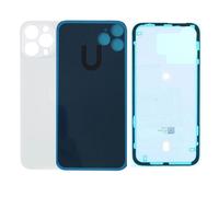 Vitre Arriere Remplacement iPhone 12 Pro Max Argent Blanc Avec Autocollant