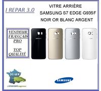 Vitre Arrière Samsung S7 Edge G935 Noir Blanc Argent Or Rose