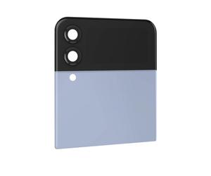 Vitre Arrière Supérieure Originale pour Samsung Z Flip 4 avec Écran Externe Bleu
