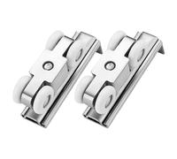 Vitre de porte coulissante - Lot de 2 roues coulissantes - Kit de matériel pour rail extérieur de porte de grange - Accessoires de rénovation ménagère silencieux résistants à l'usure pour grands