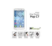 Vitre de protection écran - Alcatel C7 - TM Concept - Verre trempé HQ (0,26mm Bords arrondis)