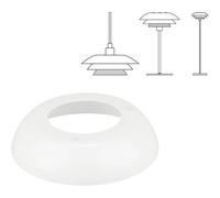 Vitre de Remplacement Dyberg Larsen pour Abat-jour Inférieur DL20, Blanc