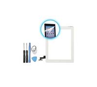 Vitre ecran tactile pour iPad 2 blanc, bouton et adhésif + film protecteur + outils - Visiodirect -