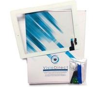 Vitre ecran tactile pour iPad 3 ou iPad 4 blanc bouton + adhésif + outils - Visiodirect - G