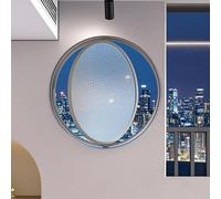 Vitre en Verre Trempé Encastrée Fenêtre de Ventilation Rotative à 360° avec Poignée pour Intérieure et Extérieure.(Wit,100x100cm)